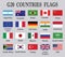 G 20 Countries Flag set drawing by illustration