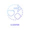 G center blue gradient concept icon
