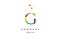 g creative rainbow colors alphabet letter logo icon