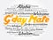 G\\\'day Mate (Welcome in Australian) word cloud concept