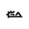 G A gear letter logo design concept
