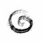 G initials grudge ink art logo and icon