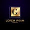 G Letter Alphabet Gold Premium Logo