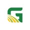 G Letter Green Nature Agriculture Initial Logo Symbol