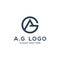 A.G logo concep, initial AG  illustration
