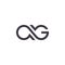 A and G monogram logo design simple minimal modern style logomark brand logo template