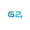G2 logo initial blue logo, service concept