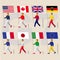 G7 flags: USA, Canada, United Kingdom, Germany, France, Japan, Italy, EU