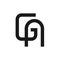 GA Letter bold style logo template.