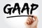 GAAP - Generally Accepted Accounting Principles acronym with marker, business concept background