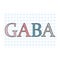 GABA gamma-Aminobutyric acid acronym written on checkered paper