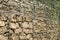 Gabion baskets filled with stones