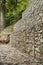 Gabion baskets filled with stones