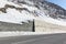 Gabion - protection of the mountain road from rocky talus