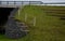 gabion retaining walls at the highway underpass highway