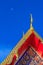 Gable apex of thai temple and moon