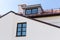 Gable dormers and roof of residential house