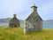 Gable ends of ruined cottage