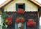 Gable front of a mountain cabin