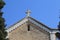 Gable of the monastery church in Latrun, Israel