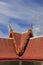 The gable roof temple On the back of the sky