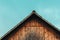 Gable shed roof and blue sky