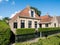 Gables of old houses on West Frisian island Schiermonnikoog, Netherlands