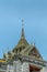 Gables and spires at Temple of Dawn, Bangkok Thailand