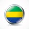 Gabon flag button