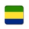 Gabon flag  button icon isolated on white background
