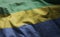 Gabon Flag Rumpled Close Up