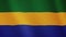 Gabon flag waving animation. Full Screen. Symbol of the country.