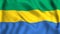 Gabon Flag waving in the wind