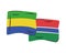 Gabon and gambia flags countries isolated icon