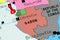 Gabon, Libreville - capital city, pinned on political map