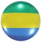 Gabon national flag button