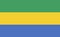 Gabon national flag in exact proportions - Vector