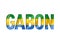 Gabonese flag text font