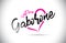 Gaborone I Just Love Word Text with Handwritten Font and Pink Heart Shape