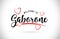 Gaborone Welcome To Word Text with Handwritten Font and Red Love