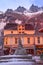 Gabriel Paccard statue, mountains, Chamonix, France