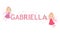 Gabriella female name with cute fairy tale