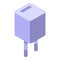 Gadget charger icon, isometric style