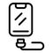 Gadget charger icon, outline style