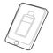 Gadget charging battery icon, outline style