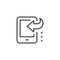 Gadget data recovery line outline icon