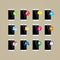 Gadget : Hand phone apps icons. EPS 10