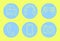 Gadget minimal icons yellow on blue. Hand-drawn illustration