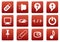 Gadget square icons set.