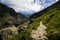 Gadmertal valley near Gadmen and Susten glacier and Trift glacier in Switzerland